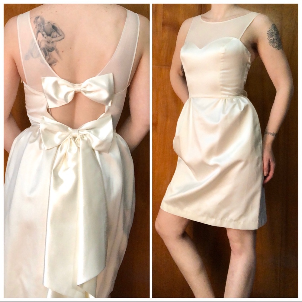 Erin Fetherston Wedding Mini Dress retro 60s sz 2